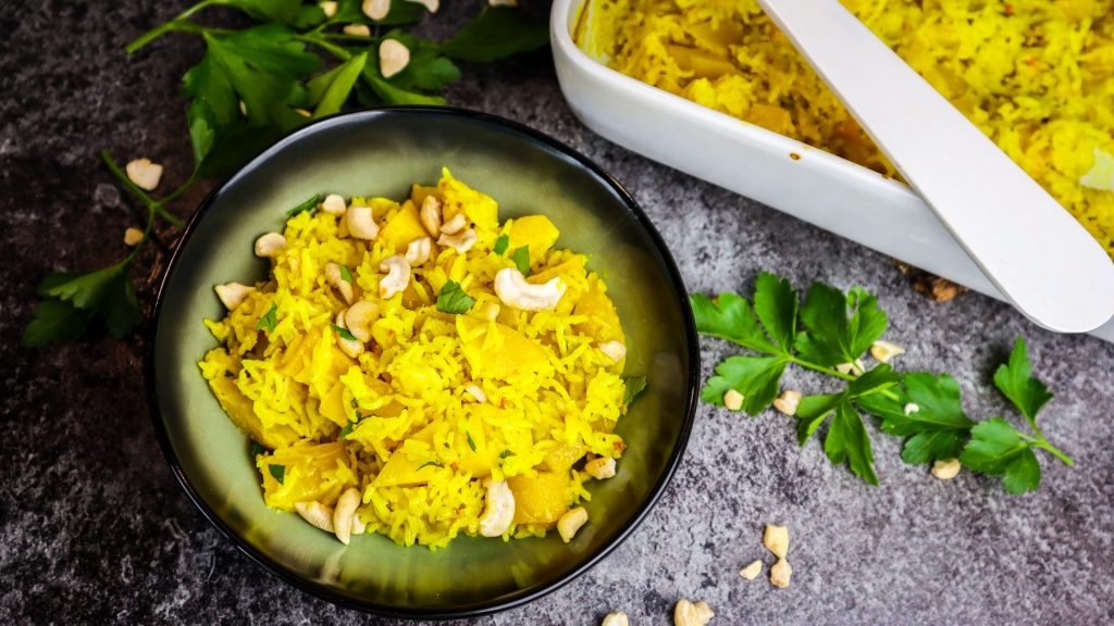 Rezept Perfekter Curryreis aus dem Ofen