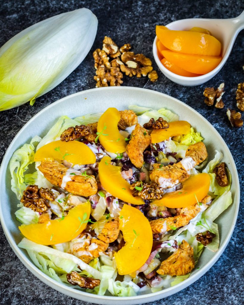 Rezept Chicorée Salat mit Pfirsich