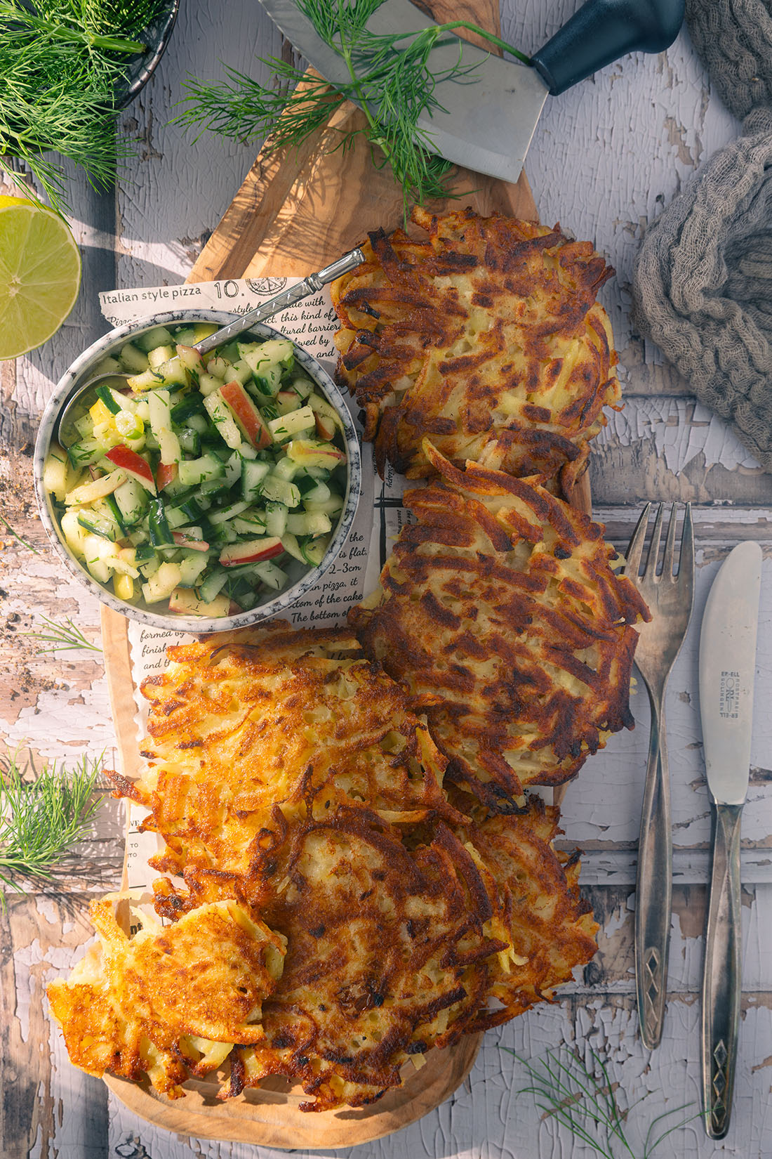 Rezept Schweizer Rösti mit Gurken-Apfel-Salsa