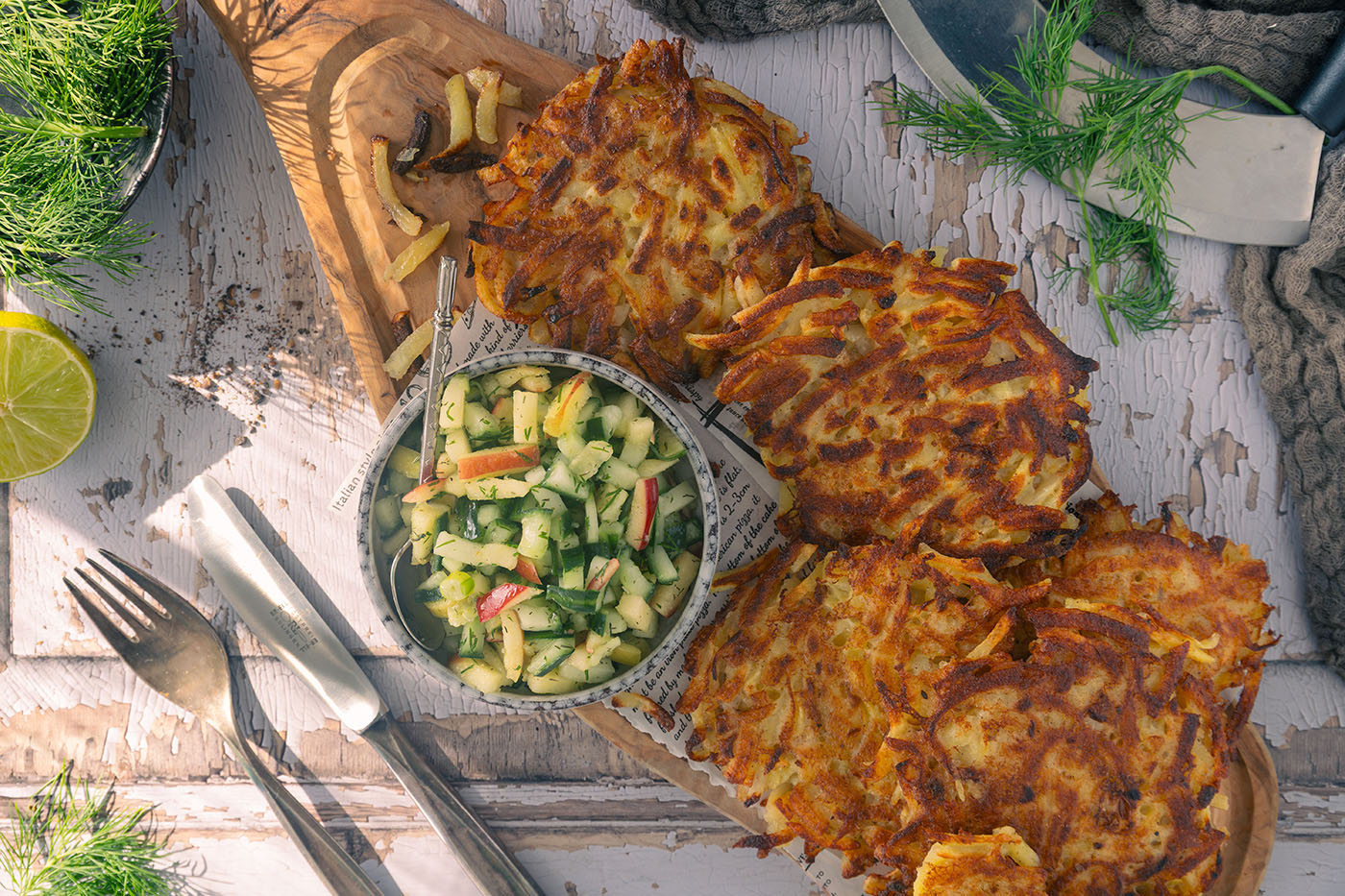 Rezept Schweizer Rösti mit Gurken-Apfel-Salsa